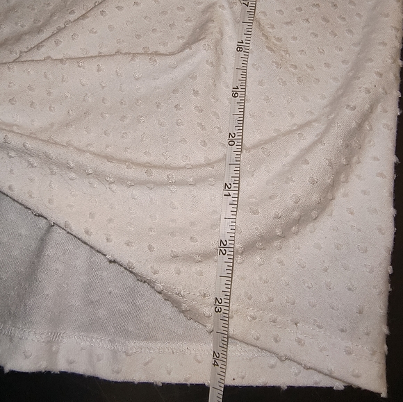 Anthropologie W5 Twist Front Ivory Swiss-Dot 3/4 Sleeve Knit Top Size XL - Picture 11 of 12